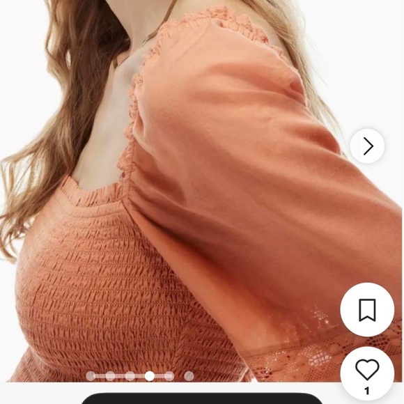 Wilfred WOMENS PINK MEDIUM Puff sleeves Crop Blouse - Picture 4 of 12